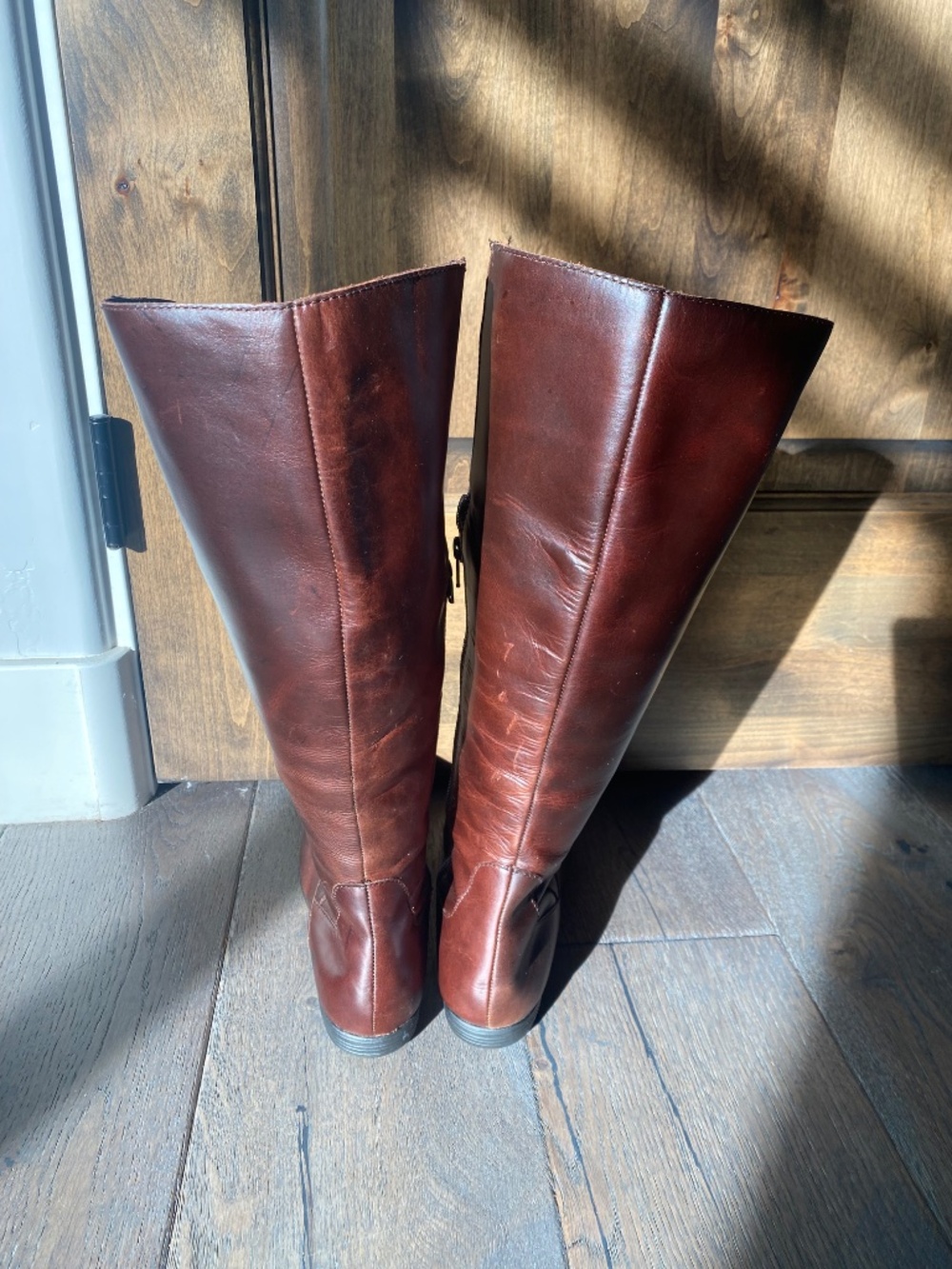 Born Donya Brown Leather Tall Boots Women’s SIZE 10 Riding B73706 CQH12 - Picture 3 of 12